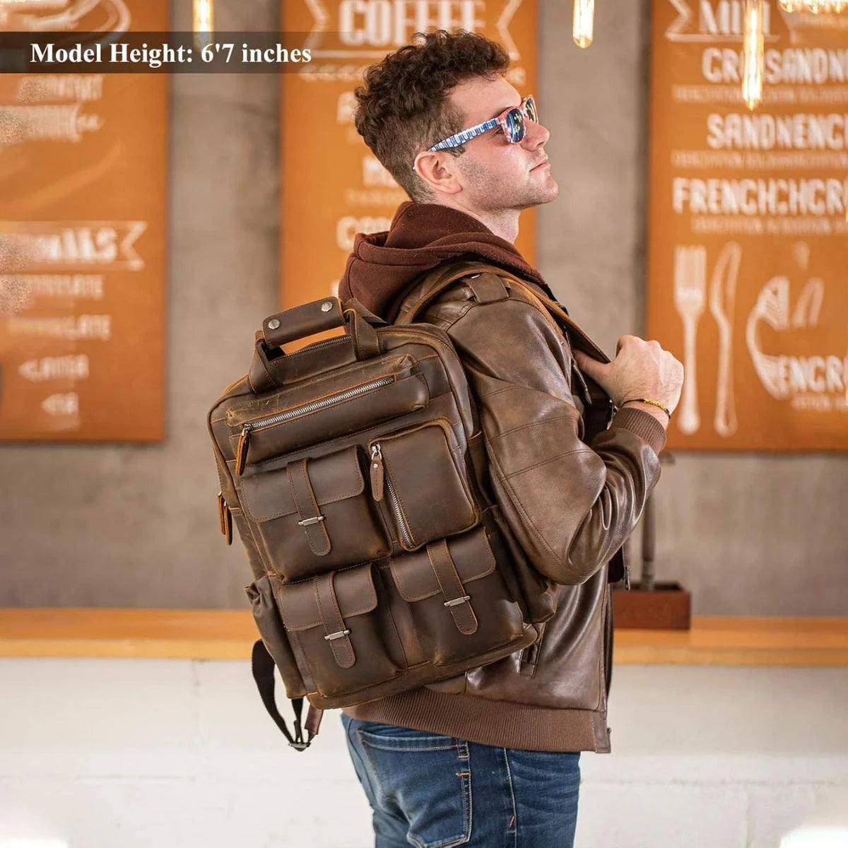 Pioneer – Crazy Horse Buffalo Leather Backpack