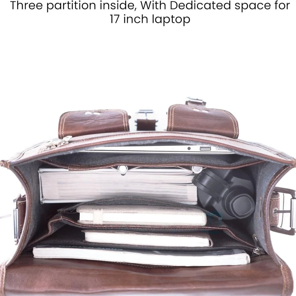 Stone – Vintage Full-Grain Leather Backpack