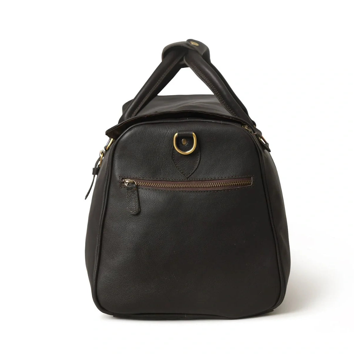 Royalton Black Leather Duffle Bag