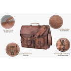 Maple – Full-Grain Buffalo Leather Laptop Briefcase Work Bag