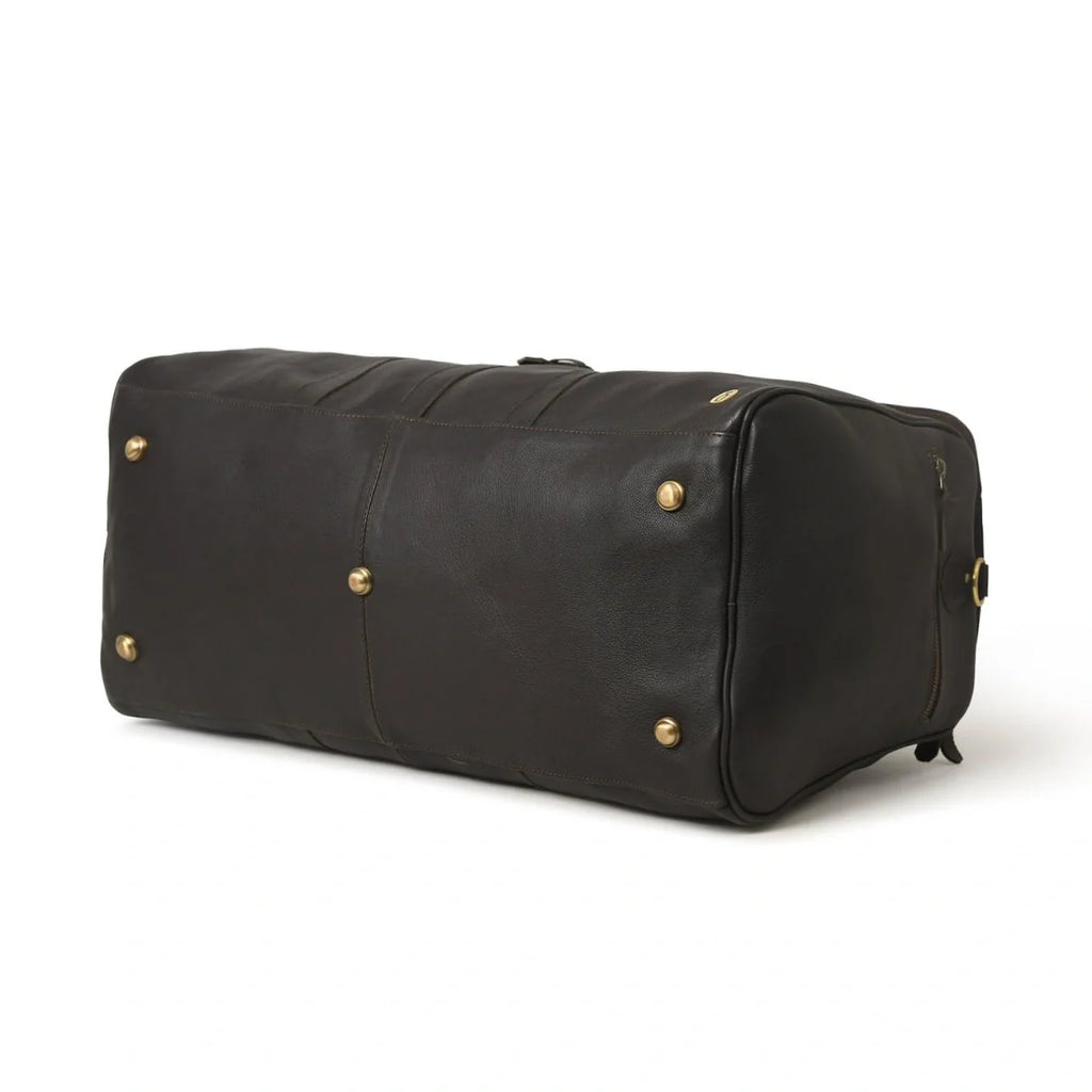 Royalton Black Leather Duffle Bag
