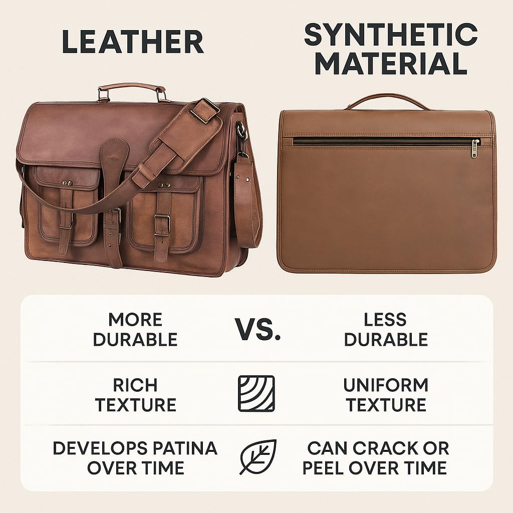 Maple – Full-Grain Buffalo Leather Laptop Briefcase Work Bag