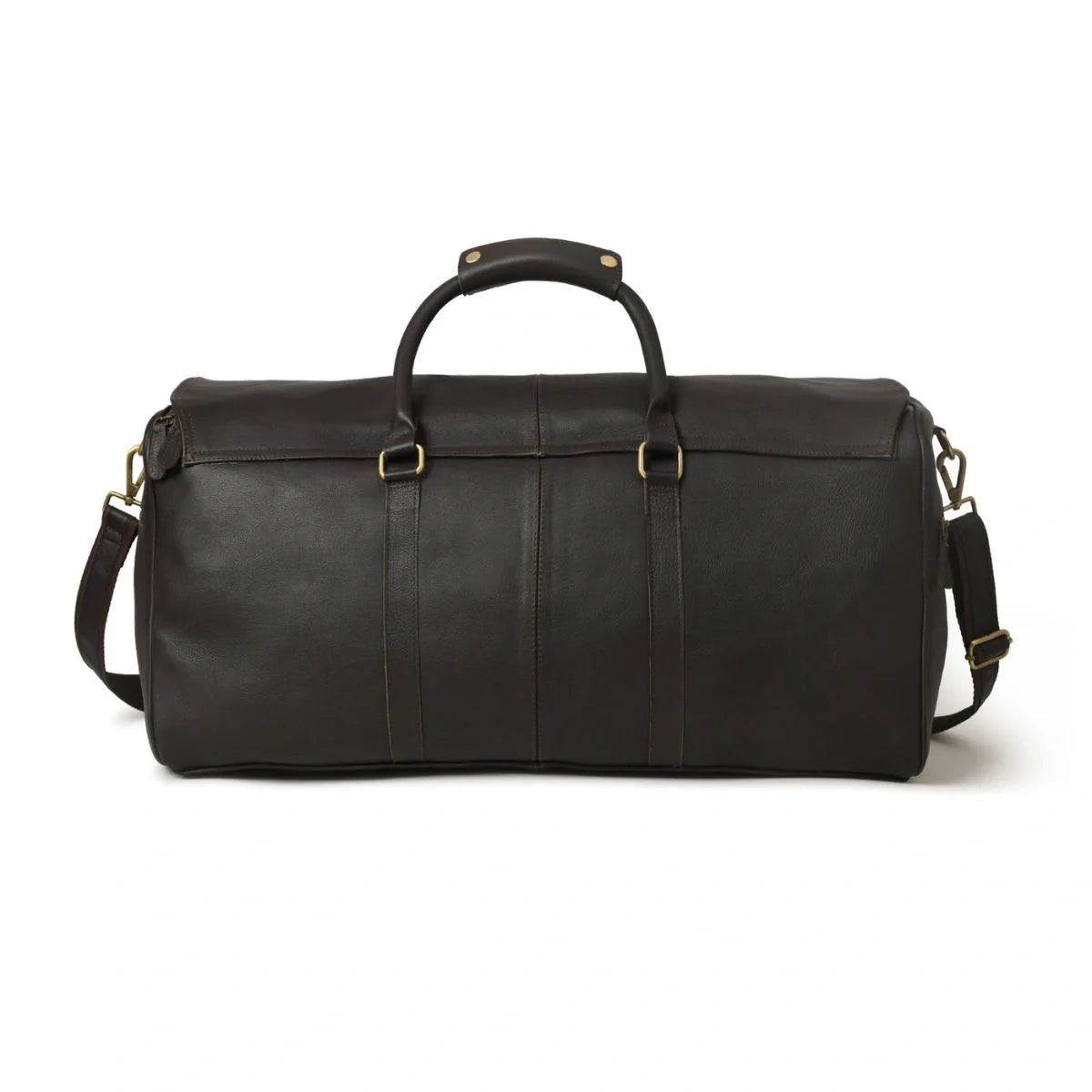 Royalton Black Leather Duffle Bag