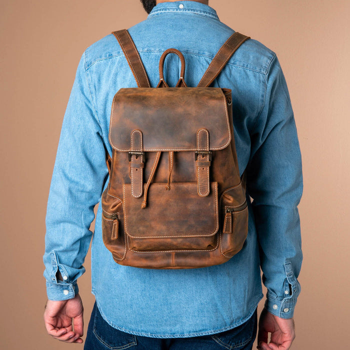 Alpine – Full-Grain Buffalo Leather Backpack