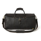 Royalton Black Leather Duffle Bag
