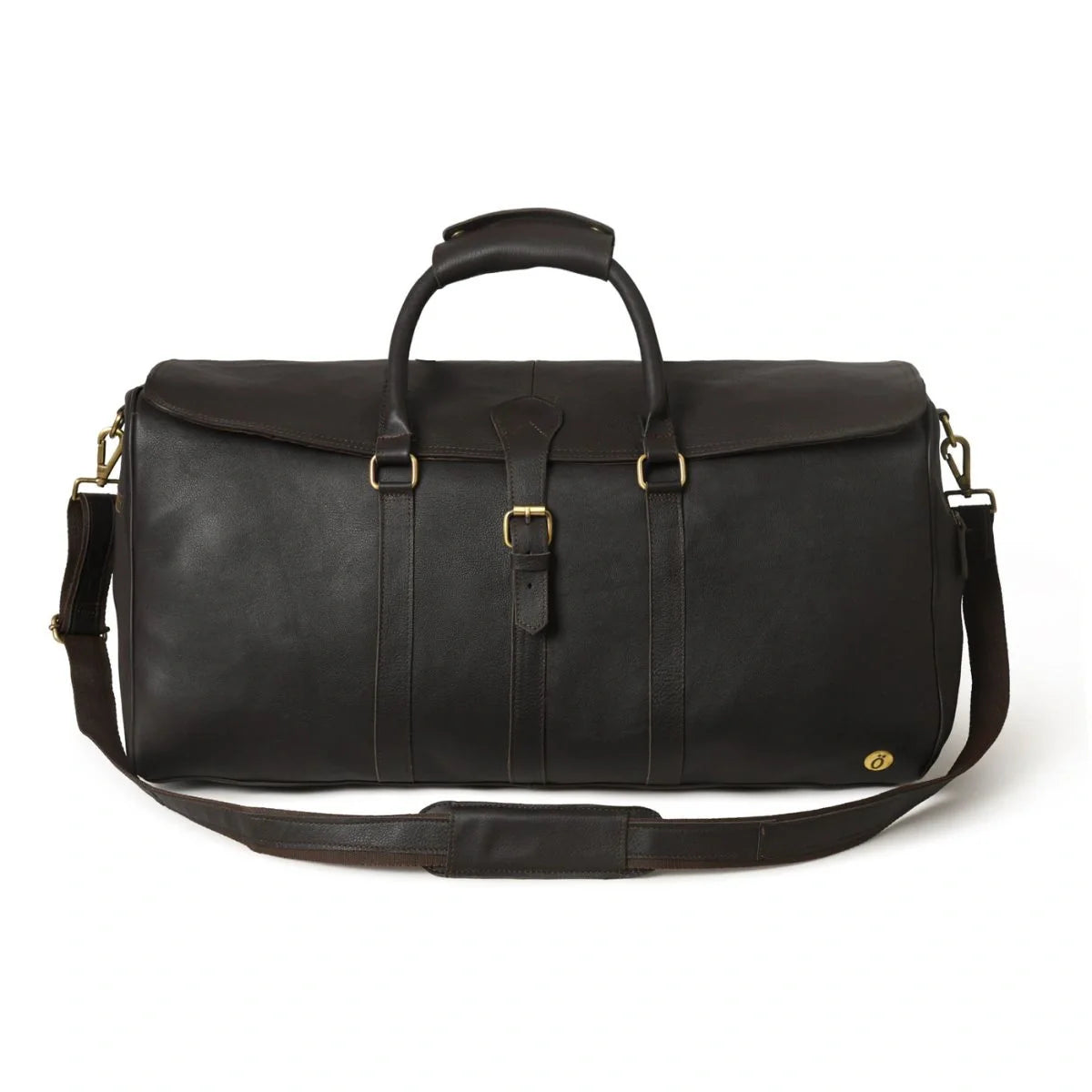 Royalton Black Leather Duffle Bag