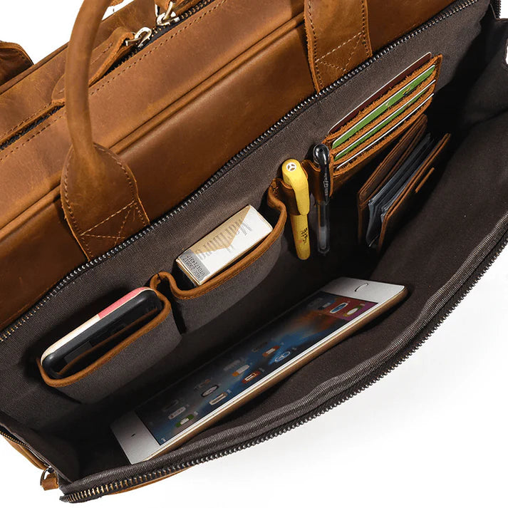 Aspen – Buffalo Leather Laptop Messenger Business Bag