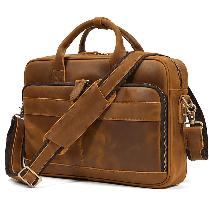 Aspen – Buffalo Leather Laptop Messenger Business Bag