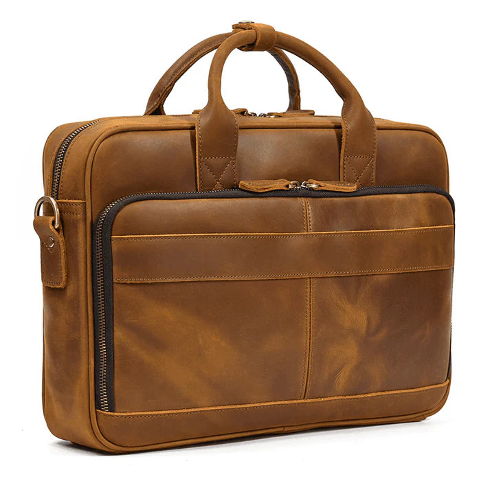 Aspen – Buffalo Leather Laptop Messenger Business Bag