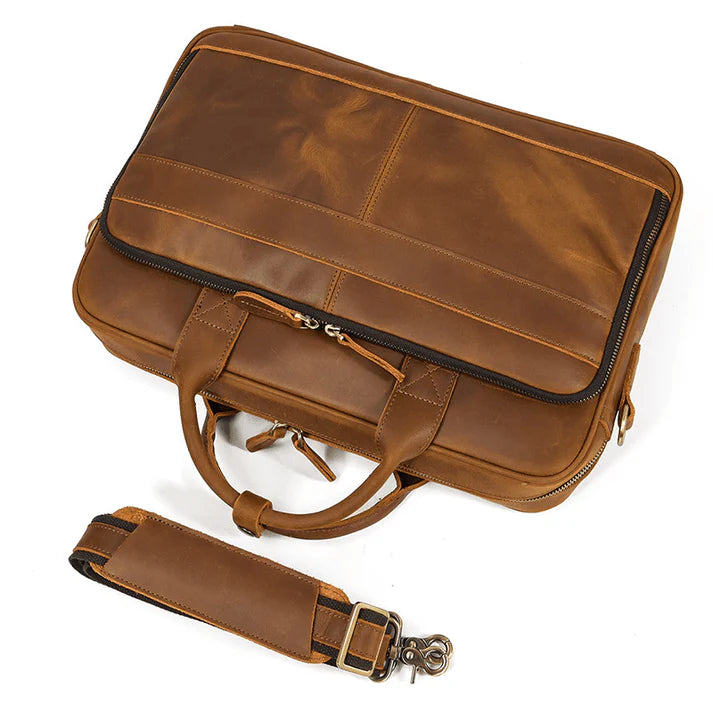 Aspen – Buffalo Leather Laptop Messenger Business Bag