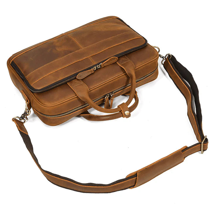 Aspen – Buffalo Leather Laptop Messenger Business Bag