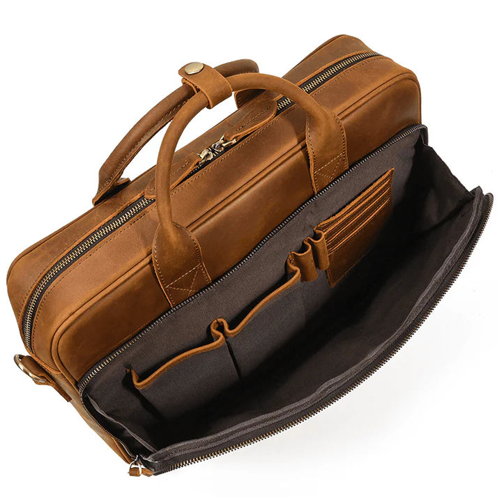 Aspen – Buffalo Leather Laptop Messenger Business Bag