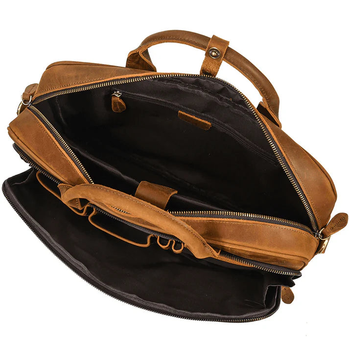 Aspen – Buffalo Leather Laptop Messenger Business Bag