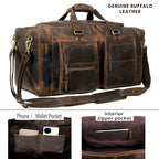Driftstone – Aged Buffalo Leather Duffel