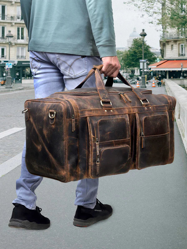 Driftstone – Aged Buffalo Leather Duffel