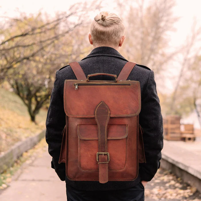 Atlas – Full-Grain Leather Laptop Backpack