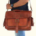 Vienna – Full-Grain Leather Business Laptop Briefcase