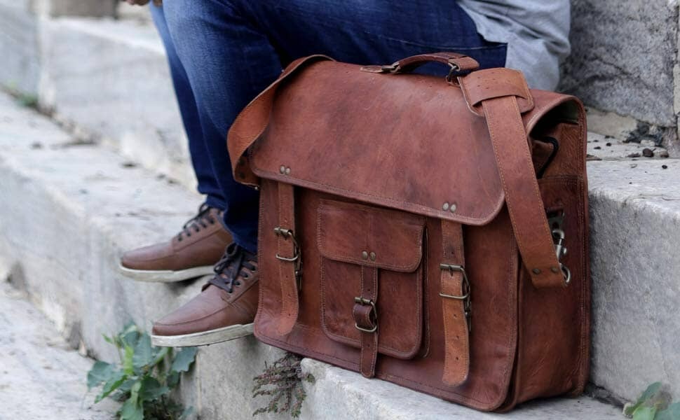 Cairo – Vintage Leather Messenger Laptop Bag
