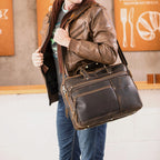 Nash – Crazy Horse Buffalo Leather Briefcase (18")