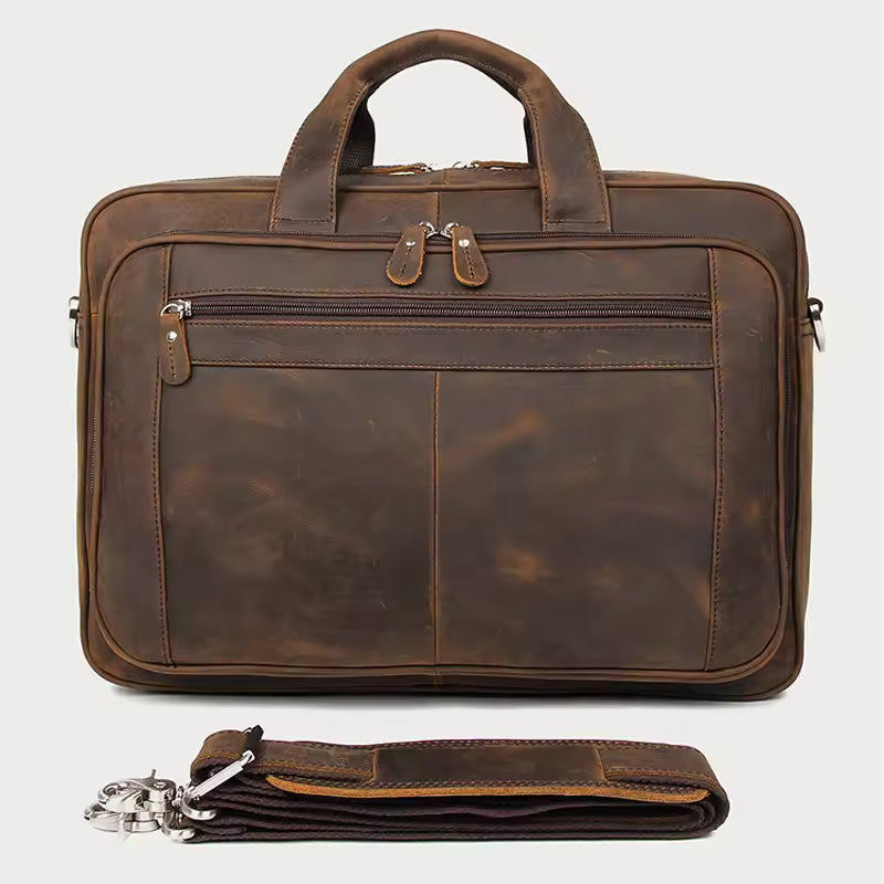 Canyon – Buffalo Leather Laptop Briefcase Office Bag