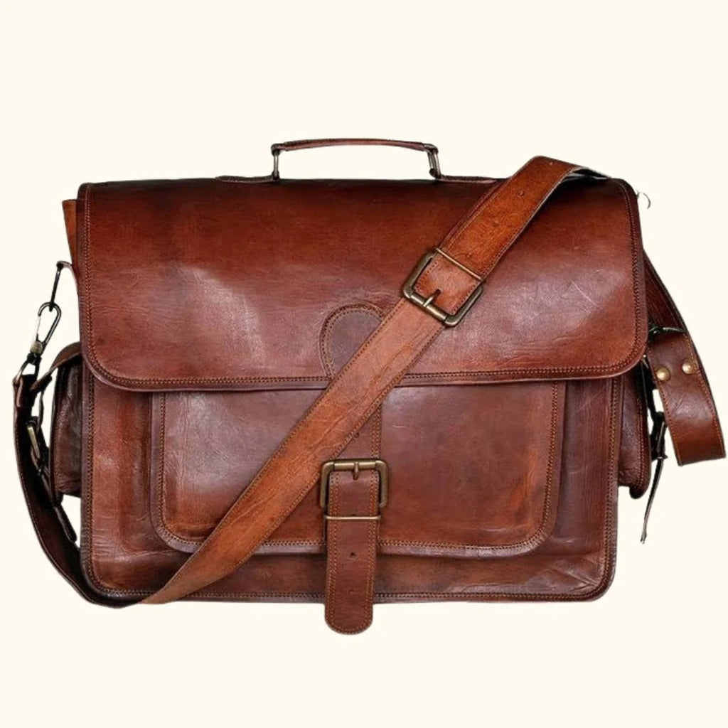 Vienna – Full-Grain Leather Business Laptop Briefcase