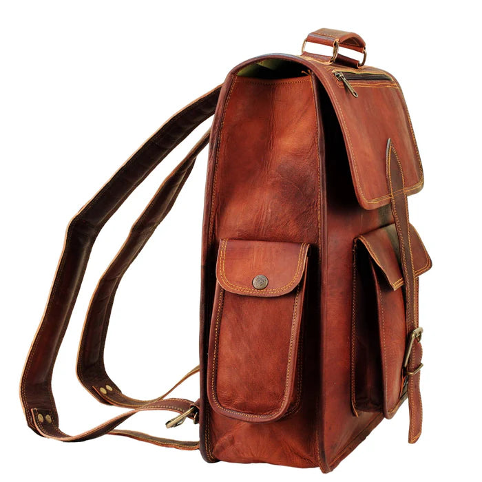 Atlas – Full-Grain Leather Laptop Backpack – Hunter Leather Goods