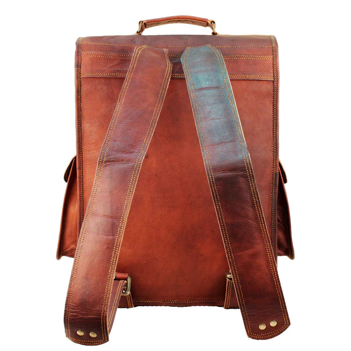 atlas supply leather backpack No. 314 | Vintage Black No harmful chemicals are used in the tanning process Atlas Backpack