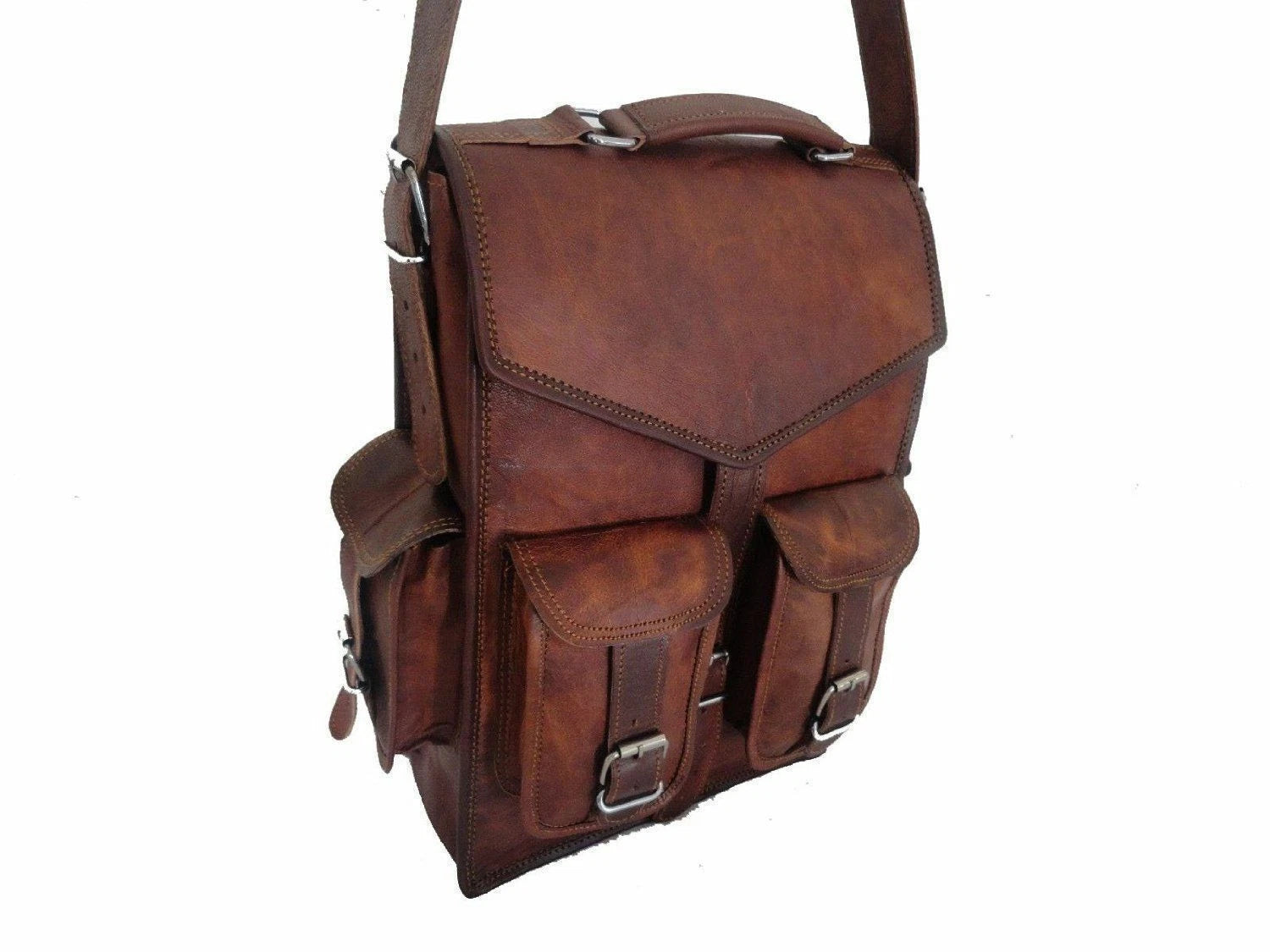 Stone – Vintage Full-Grain Leather Backpack