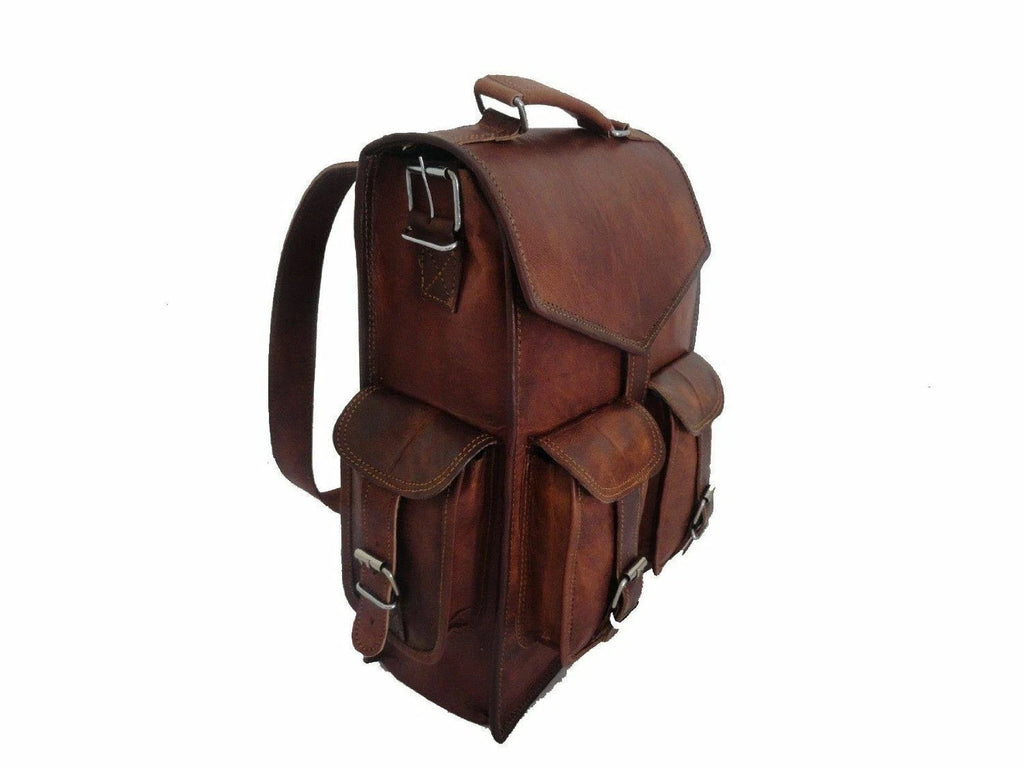 Stone – Vintage Full-Grain Leather Backpack