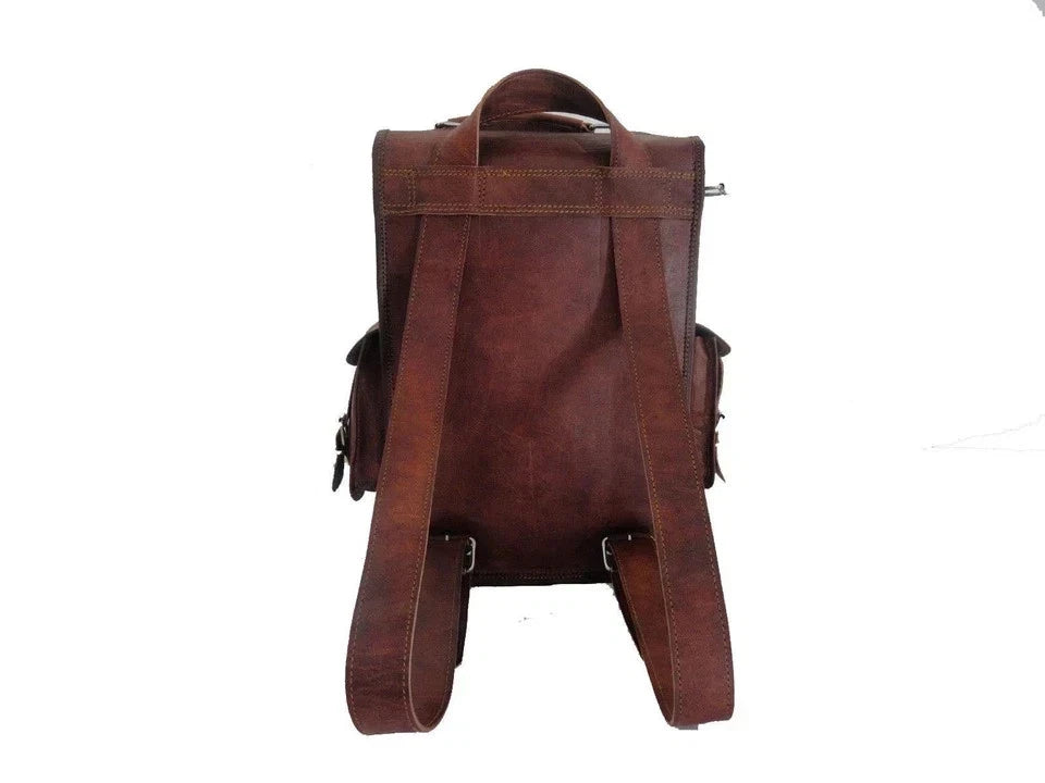 Stone – Vintage Full-Grain Leather Backpack