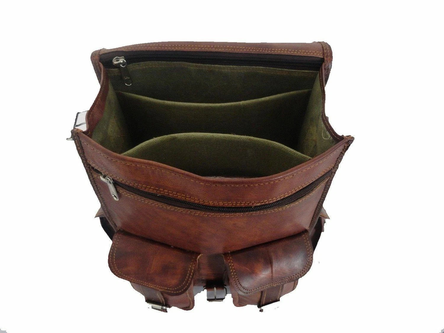 Stone – Vintage Full-Grain Leather Backpack